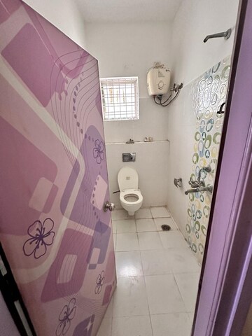 Bathroom in 4 BHK Apartment at Aakriti CRR Lakeside Ville, Tellapur – for Rent