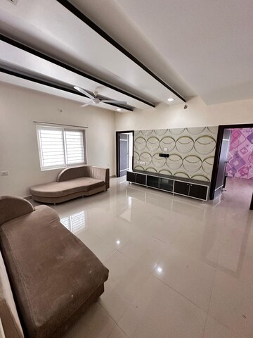 Living Room in 4 BHK Apartment at Aakriti CRR Lakeside Ville, Tellapur – for Rent