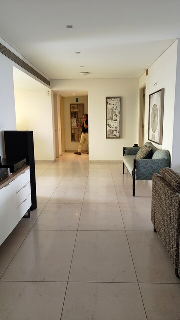 Living Room in 3.5 BHK Apartment at Panchshil One North, Magarpatta City – for Sale