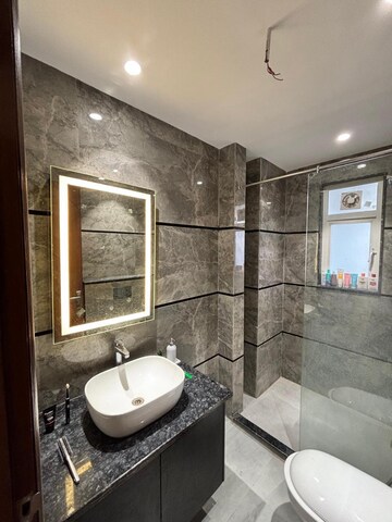 Bathroom in 4 BHK Builder Floor at Aradhya Homes, Sector 67a – for Rent