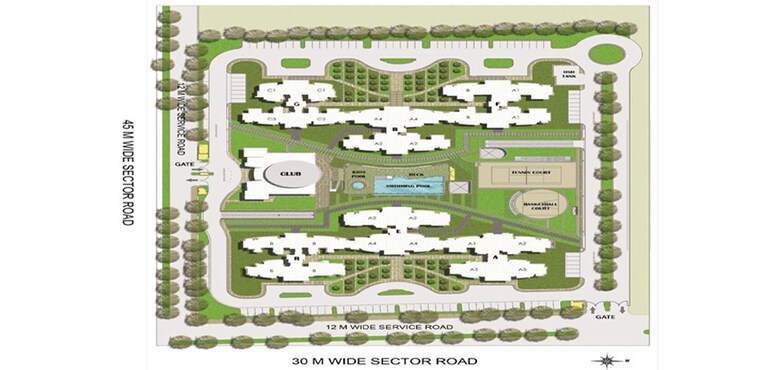 Master Plan, bptp-the-resort 3 Bedroom 1643 Sq.Ft. Apartment In Sector 75 Faridabad 9198114