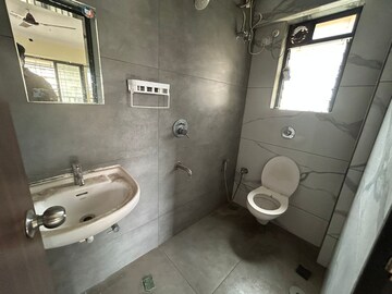 Bathroom in 2 BHK Apartment at Parshwanath Galaxy, Ghodbunder Road – for Rent