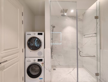 Bathroom in 1 BHK Apartment at Bhartiya Leela Residences, Thanisandra Main Road – for Rent