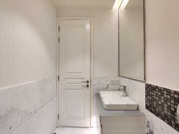 Bathroom in 1 BHK Apartment at Bhartiya Leela Residences, Thanisandra Main Road – for Rent