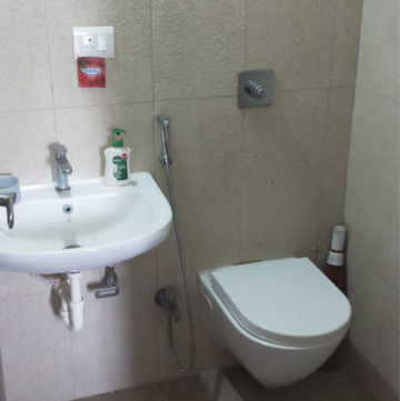 Bathroom in 3 BHK Apartment at Rama Metro Life, Mumbai Bangalore Highway – for Rent