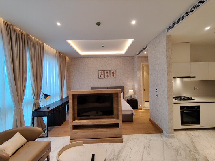 Living Room, bhartiya-leela-residences Studio 834 Sq.Ft. Apartment In Thanisandra Main Road Bangalore 9198780