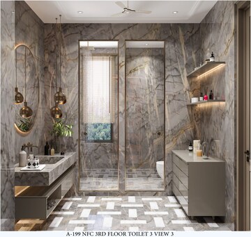 Bathroom in 5 BHK Builder Floor at New Friends Colony – for Sale