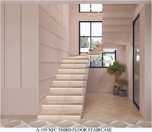 Staircase in 5 BHK Builder Floor at New Friends Colony – for Sale