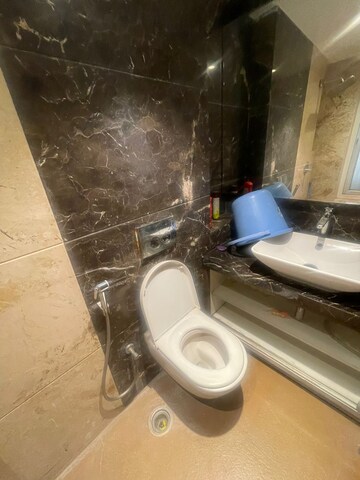 Bathroom in 3 BHK Apartment at Raheja Acropolis, Deonar – for Rent