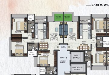 Floor Plan in 5 BHK Apartment at Gurukrupa Dhyanam, Versova – for Sale