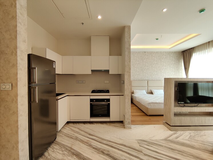 Kitchen, bhartiya-leela-residences Studio 834 Sq.Ft. Apartment In Thanisandra Main Road Bangalore 9199732