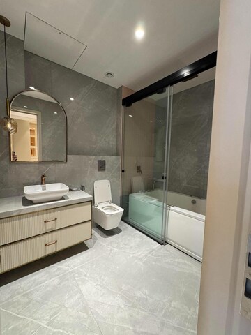 Bathroom in 4 BHK Apartment at Omkar 1973, Worli – for Rent