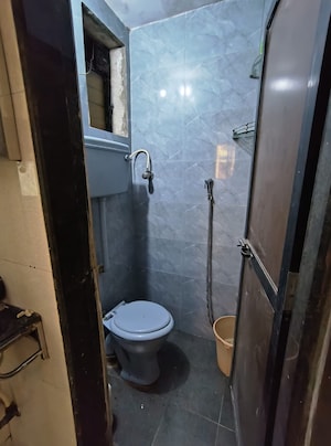 Bathroom in 1 BHK Apartment at Kopar Khairane – for Rent
