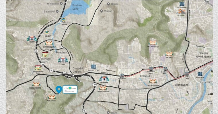 Map Location, gera-isle-royale 3.5 Bedroom 2075 Sq.Ft. Apartment In Bavdhan Pune 9200906