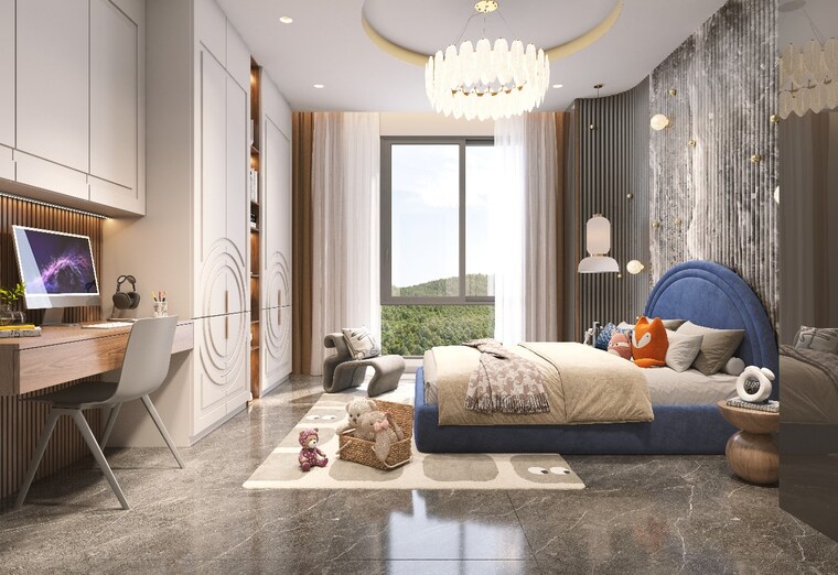 Bedroom, gera-isle-royale 3.5 Bedroom 2075 Sq.Ft. Apartment In Bavdhan Pune 9200906