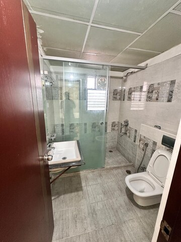Bathroom in 3 BHK Apartment at Gowra Fountainhead, Madhapur – for Rent