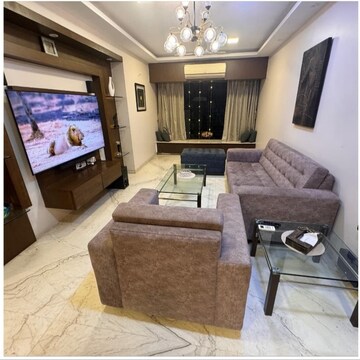Living Room in 3 BHK Apartment at Crystal Avenue Andheri West, Andheri West – for Sale