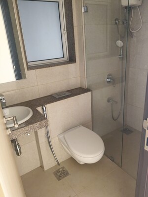 Bathroom in 3 BHK Apartment at LnT Veridian, Powai – for Rent