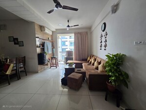 Living Room in 3 BHK Apartment at Harni Road – for Rent