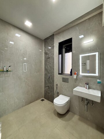 Bathroom in 3 BHK Apartment at Sheth Vasant Lawns, Laxmi Nagar – for Rent