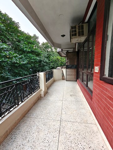 Balcony in 3 BHK Builder Floor at Ansal Sushant Apartments, Sushant Lok I – for Rent