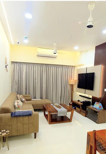 Living Room in 3 BHK Apartment at Lodha Parkside, Worli – for Rent
