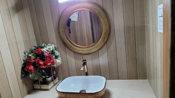 Bathroom in 3 BHK Apartment at Soham Garden, Manpada – for Rent