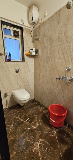 Bathroom in 1 BHK Apartment at Shubh Kamana CHS, Bhandup East – for Rent