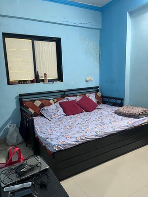 Bedroom in 1 BHK Apartment at Devta CHS, Kharigaon – for Rent