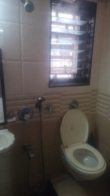 Bathroom in 1 BHK Apartment at Kopar Khairane – for Rent