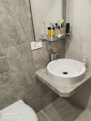 Bathroom in 3 BHK Apartment at Ajmera Aeon, Bhakti Park – for Rent