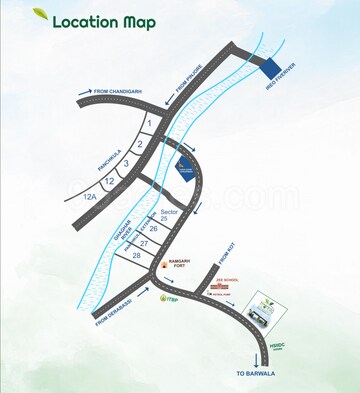  Plot – Map Location View at Sector 12 Panchkula - for Sale