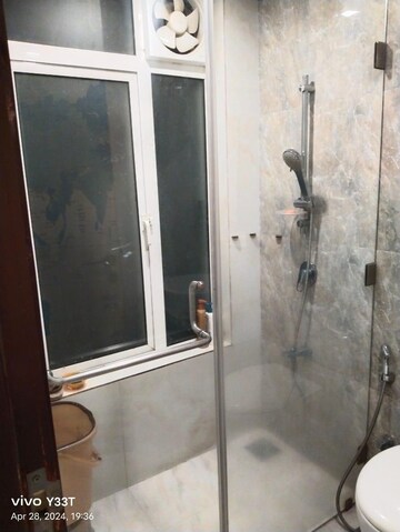 Bathroom in 3 BHK Apartment at Ajmera Aeon, Bhakti Park – for Rent