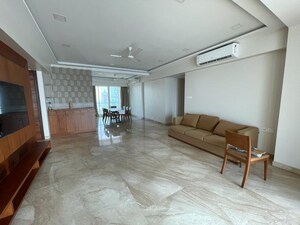 Living Room in 4 BHK Apartment at Bayview Terraces, Prabhadevi – for Rent