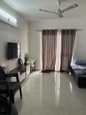 Master Bedroom in 1 BHK Apartment at Majestique Towers, Kharadi – for Rent