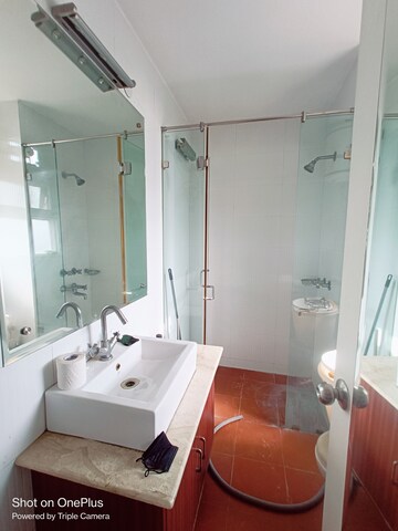 Bathroom in 2 BHK Apartment at Ansal Sushant Apartments, Sushant Lok I – for Rent