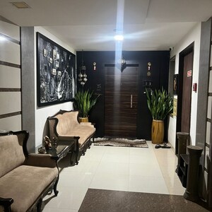 Living Room in 4 BHK Apartment at Raj Grandeur, Bsnl Colony – for Sale