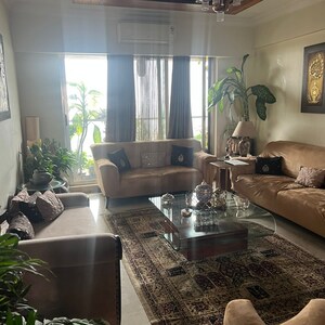 Living Room in 4 BHK Apartment at Raj Grandeur, Bsnl Colony – for Sale