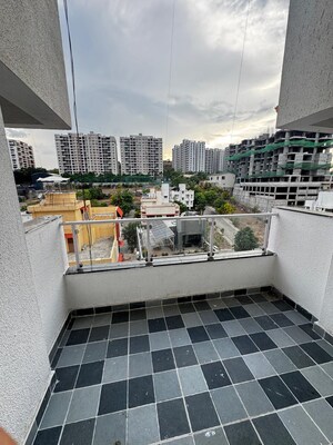 Balcony in 2 BHK Apartment at Prithvi Sai Velocity Phase II, Bavdhan – for Rent