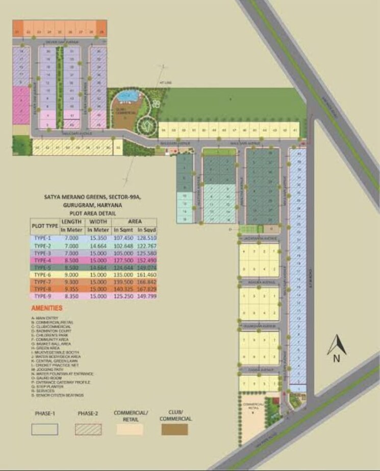Master Plan, satya-merano-greens  161 Sq.Yd. Plot In Sector 99a Gurgaon 9204030