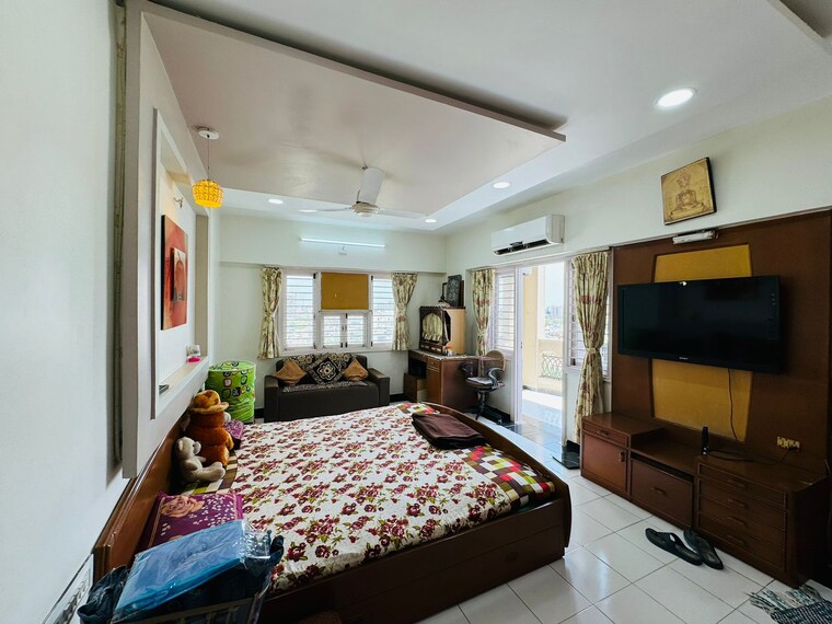 Bedroom, shyamal 3 Bedroom 2200 Sq.Ft. Apartment In Shyamal Ahmedabad 9204163