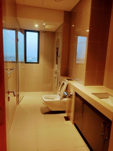 Bathroom in 3 BHK Apartment at Embassy Lake Terrace, Hebbal – for Rent