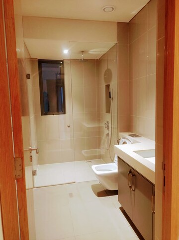 Bathroom in 3 BHK Apartment at Embassy Lake Terrace, Hebbal – for Rent