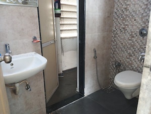 Bathroom in 1 BHK Apartment at Cosmos Classique, Ghodbunder Road – for Rent