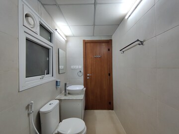 Bathroom in 2 BHK Apartment at Bhartiya Nikoo Homes, Thanisandra Main Road – for Rent