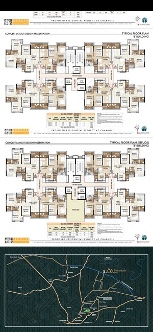 Floor Plan in 2 BHK Builder Floor at Winsome Mountain Crest, Charholi Budruk – for Sale