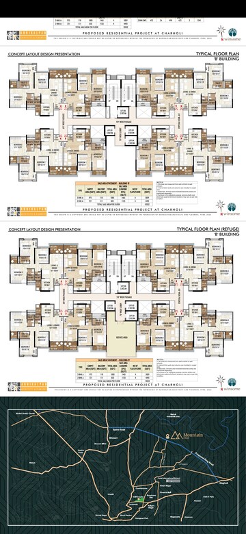 Floor Plan in 2 BHK Builder Floor at Winsome Mountain Crest, Charholi Budruk – for Sale