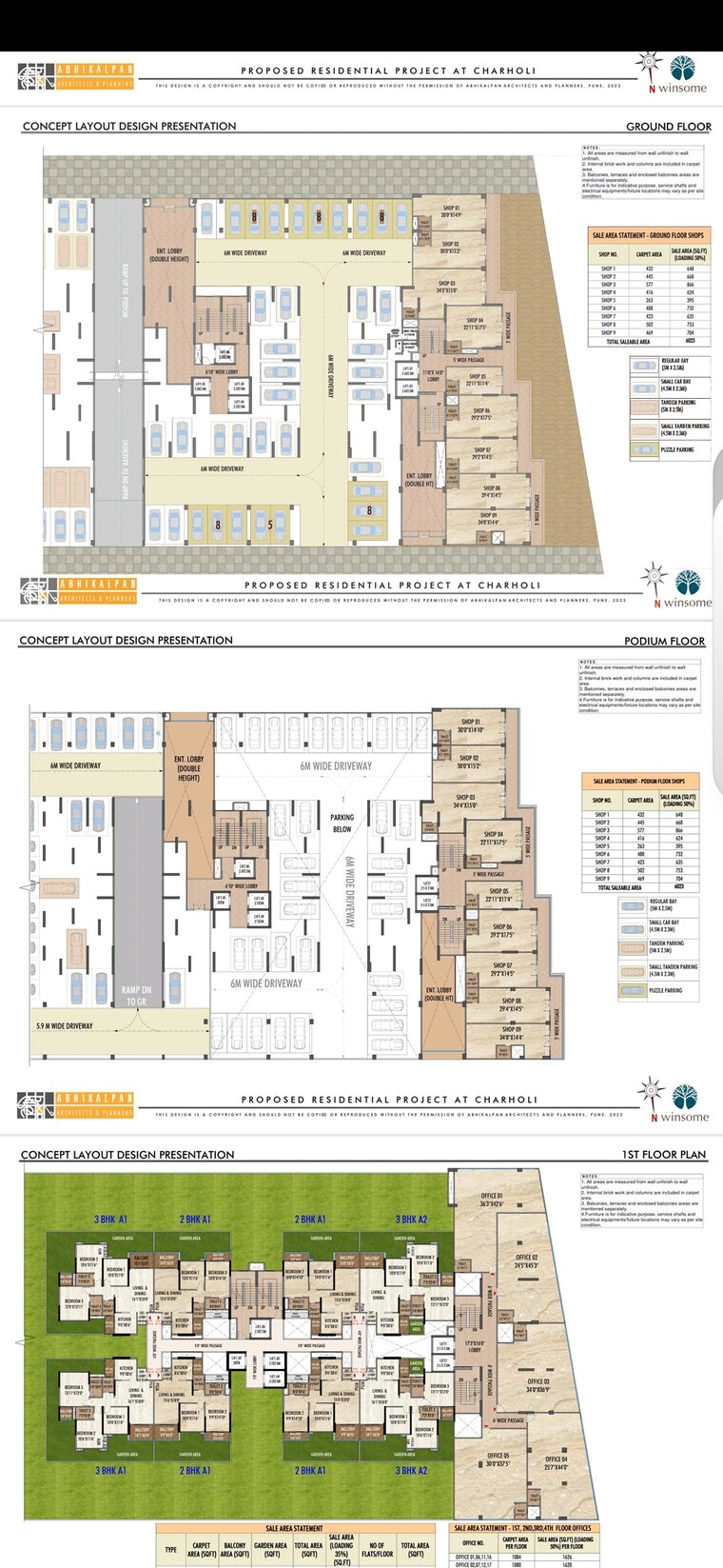 Floor Plan, winsome-mountain-crest 2 Bedroom 833 Sq.Ft. Builder Floor In Charholi Budruk Pune 9205462