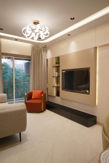 Living Room in 1 BHK Apartment at Ace Parkside, Kasarvadavali – for Sale