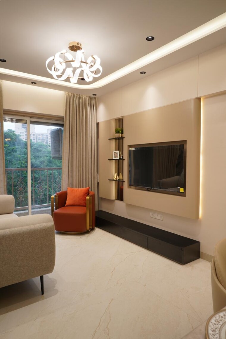 Living Room, ace-parkside 2 Bedroom 653 Sq.Ft. Apartment In Kasarvadavali Thane 9205567